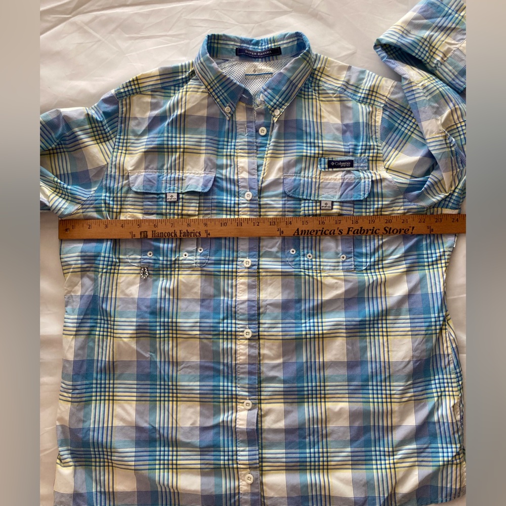 Columbia PFG Super Bahama Long Sleeve Women XL Fishing Shirt MultiColored Plaid - Picture 11 of 16